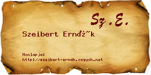 Szeibert Ernák névjegykártya